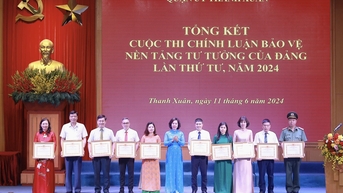 Quận Thanh Xuân:Hơn 1.000 bài thi chính luận bảo vệ nền tảng tư tưởng của Đảng 