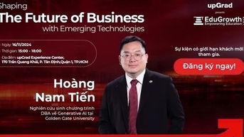 Ông Hoàng Nam Tiến học lên tiến sĩ về Generative AI