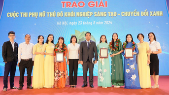 Trao giải cuộc thi "Phụ nữ Thủ đô khởi nghiệp sáng tạo-chuyển đổi xanh" năm 2024
