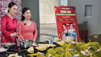Hàng ngàn thùng sầu riêng đông lạnh được livestream bán với giá rẻ