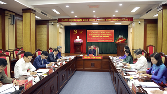 Đồng chí Lê Minh Hưng làm việc với Ban Thường vụ Tỉnh ủy Tuyên Quang về công tác chuẩn bị đại hội các cấp
