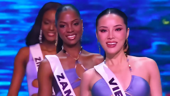 Hoa hậu Kỳ Duyên trình diễn bikini nóng bỏng, "lấn át" đối thủ trong một bức ảnh