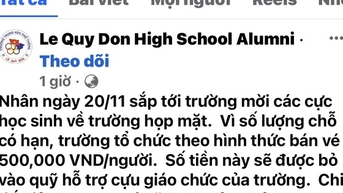 Hiệu trưởng nhà trường nói gì?