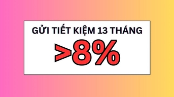 Xuất hiện ngân hàng có lãi suất 8% khi gửi tiết kiệm 13 tháng