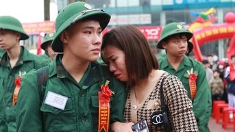 Nhiều hình ảnh cảm xúc tại lễ giao nhận quân ở Hà Tĩnh