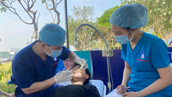 Thí điểm mô hình trường - trạm về nha học đường