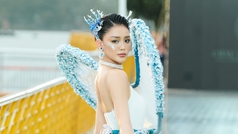 Á hậu Siêu quốc gia 2023 nói gì về vị trí trình diễn ở show thời trang?