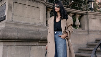 Quần jeans xanh và những bản phối đẹp nhất mùa đông