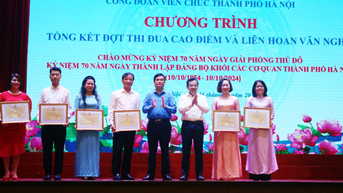 Tổng kết đợt thi đua cao điểm kỷ niệm 70 năm ngày Giải phóng Thủ đô