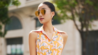 Tỏa sáng ngày cuối năm với trang phục in hoa