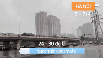 ទីក្រុងហាណូយមានអាកាសធាតុត្រជាក់ខ្លាំងនៅចុងសប្តាហ៍នេះ ជាមួយនឹងភ្លៀងធ្លាក់