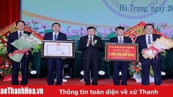 Công bố huyện Hà Trung đạt chuẩn nông thôn mới