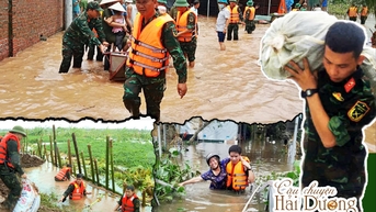 Thắm tình quân dân Hải Dương trong bão lũ