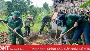 ស្លាកស្នាមរបស់យុវជននៃកងកម្លាំងប្រដាប់អាវុធ Ha Tinh ក្នុងយុទ្ធនាការ “ខែមីនាបៃតង”