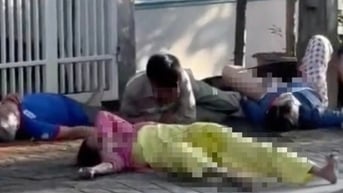 Dựng cây nêu đón Tết, nhiều người bị điện giật nằm la liệt