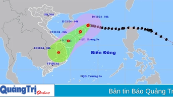 Bão số 7 hướng vào vùng biển Quảng Trị đến Quảng Ngãi