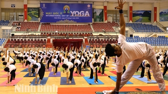 Chương trình chào mừng Ngày Quốc tế Yoga tại Ninh Bình