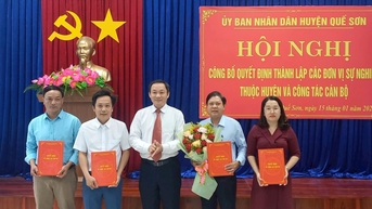 Công bố quyết định thành lập các đơn vị sự nghiệp thuộc huyện Quế Sơn