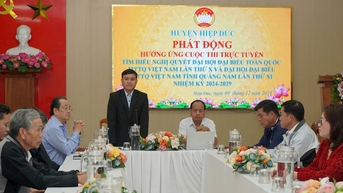 Hiệp Đức phát động hưởng ứng cuộc thi tìm hiểu nghị quyết đại hội Mặt trận các cấp