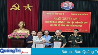 នាយកដ្ឋានឃោសនារបស់គណៈកម្មាធិការបក្សខេត្ត បានទទួលការផ្ទេរកម្មវិធីដើម្បីបណ្តុះបណ្តាលទ្រឹស្តី និងធ្វើបច្ចុប្បន្នភាពចំណេះដឹងដល់កម្មាភិបាល និងសមាជិកបក្សតាមប្រព័ន្ធអ៊ីនធឺណិត។