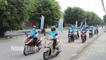 Thành phố Ninh Bình huyện Kim Sơn ra quân tuyên truyền vận động nhân dân tham gia BHYT BHXH tự nguyện