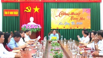 Thường trực Tỉnh ủy gặp mặt các ban đảng Tỉnh ủy đầu xuân mới