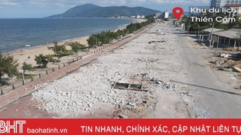 Thiên Cầm thoáng đãng sau khi tháo dỡ toàn bộ ki-ốt chắn biển