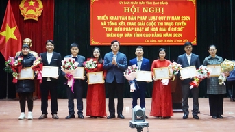 Tổng kết, trao giải Cuộc thi trực truyến “Tìm hiểu pháp luật về hòa giải ở cơ sở” trên địa bàn tỉnh năm 2024