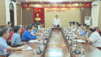 Thường trực Tỉnh ủy giao ban với MTTQ và các tổ chức chính trị - xã hội cấp tỉnh