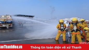 Diễn tập phương án chữa cháy và cứu nạn cứu hộ tại Nhà máy Lọc hóa dầu Nghi Sơn