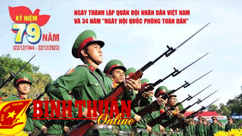 Kỷ niệm 79 năm Ngày thành lập Quân đội Nhân dân Việt Nam (22/12/1944 - 22/12/2023) và 34 năm "Ngày hội Quốc phòng toàn dân" (22/12/1989