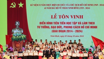 Tôn vinh 65 điển hình tiên tiến trong học tập và làm theo tư tưởng, đạo đức, phong cách Hồ Chí Minh
