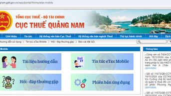 Cập nhật dịch vụ thuế điện tử trên di động dành cho cá nhân