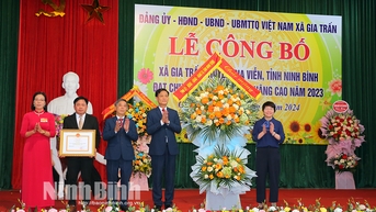 Xã Gia Trấn công bố đạt chuẩn nông thôn mới nâng cao năm 2023