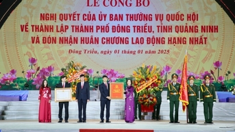 Lễ công bố Nghị quyết của Ủy ban Thường vụ Quốc hội về thành lập TP Đông Triều