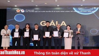 Năm thứ 2 liên tiếp Báo Thanh Hóa đoạt giải A "Giải thưởng Báo chí tuyên truyền về sử dụng năng lượng tiết kiệm và hiệu quả”