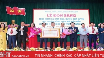 Xã thứ 2 của huyện Cẩm Xuyên đón bằng công nhận NTM kiểu mẫu