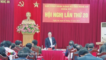 Hội nghị lần thứ 20 Ban Chấp hành Đảng bộ tỉnh Nghệ An khóa XIX