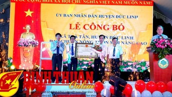 Lễ công bố xã Trà Tân đạt chuẩn nông thôn mới nâng cao