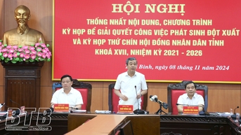 Thống nhất nội dung, chương trình kỳ họp để giải quyết công việc phát sinh đột xuất và kỳ họp thứ chín, HĐND tỉnh khóa XVII nhiệm kỳ 2021 - 2026