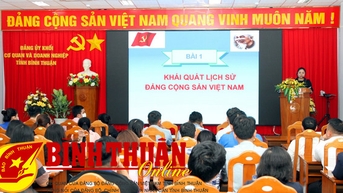 Nâng cao nhận thức về Đảng cho gần 90 quần chúng ưu tú