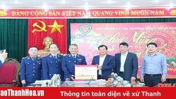 Phó Chủ tịch HĐND tỉnh Nguyễn Quang Hải thăm, chúc tết Cục Quản lý thị trường và Cục Hải quan Thanh Hoá