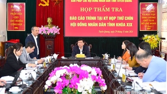 Thẩm tra báo cáo các cơ quan tư pháp trình tại kỳ họp thứ 9 HĐND tỉnh