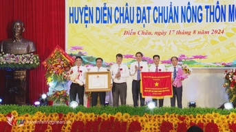 Lễ công bố huyện Diễn Châu đạt chuẩn Nông thôn mới năm 2023