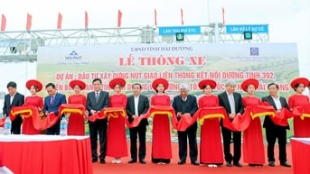 Thông xe nút giao nối đường tỉnh 392 huyện Bình Giang với cao tốc Hà Nội