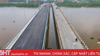 Diện mạo cây cầu nối TP Hà Tĩnh và phố biển Lộc Hà trước ngày thông xe