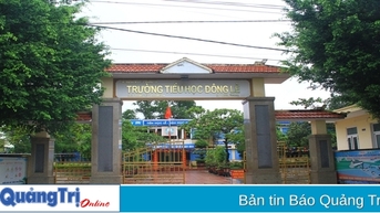 Trường Tiểu học Đông Lễ cho học sinh nghỉ học do nhiều nhà bị ngập