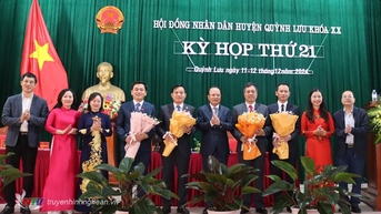 Quỳnh Lưu: Bầu các chức danh chủ chốt HĐND và UBND huyện