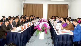 Ủy ban MTTQ Việt Nam tỉnh hội đàm với Mặt trận Lào xây dựng đất nước tỉnh Phoong Sa Ly, U Đôm Xay và Luông Pha Băng