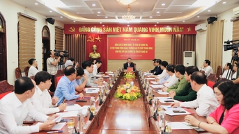 Đồng chí Lê Minh Hưng - Trưởng Ban Tổ chức Trung ương làm việc với Ban Thường vụ Tỉnh uỷ Nghệ An